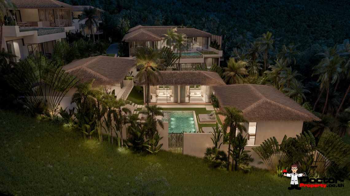5 Bedroom Villa with Sea View and Sunset View in Bang Makham, Koh Samui – For Sale